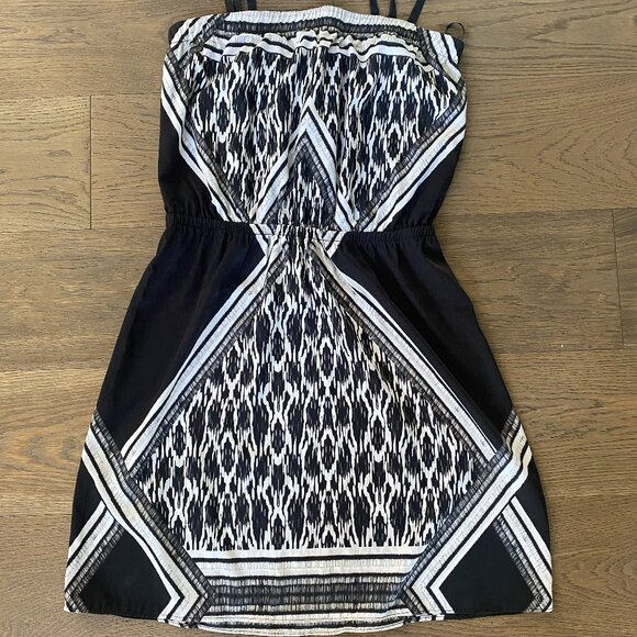 Express Black and White Strapless Dress (Small) - Picture 1 of 2